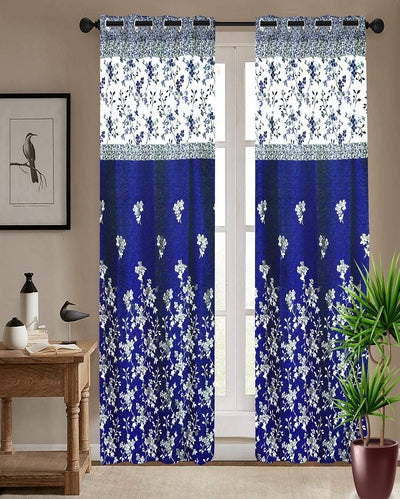 Jacquard Polyster Door Curtains | Multiple Colors | Set of 2 | 48 x 84 inches (7 feet)