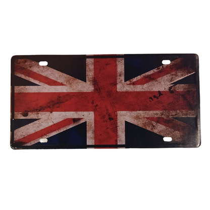 England Flag Number Plates Wall Sign | 6 x 1 x 12 inches