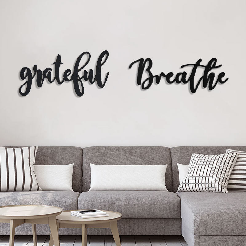 Grateful & Dream Big & Breathe Wall Quotes