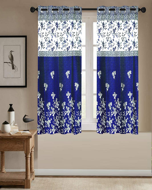 Jacquard Polyster Window Curtains | Set of 2 | 5 Ft