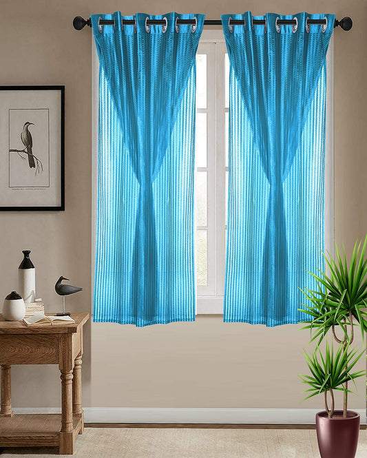 Day Night Polyester Window Curtains | Set of 2 | 5 feet