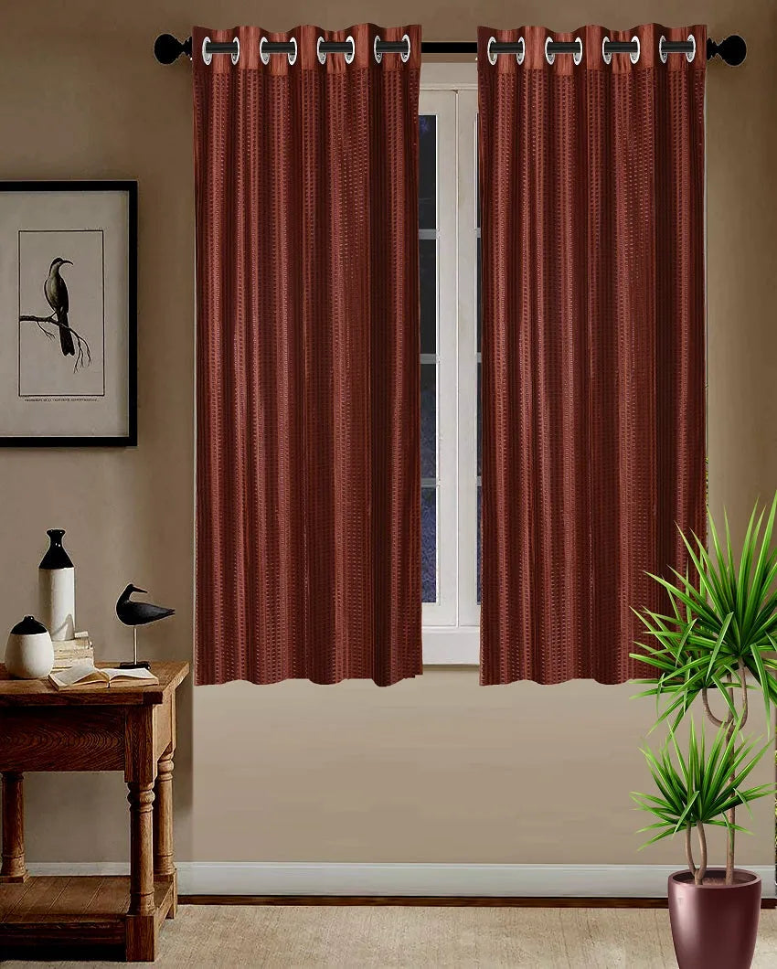 Day Night Polyester Window Curtains | Multiple Colors | Set of 2 | 48 x 60 inches (5 feets)