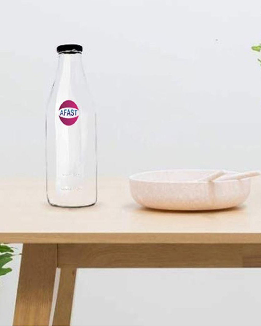 Clear Glass Water and Milk Bottle for Small Storage Needs Easy to Handle | 300 ML | 2 x 7 inches