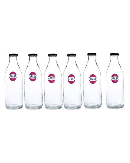 Clear Glass Water and Milk Bottle for Small Storage Needs Easy to Handle | 300 ML | 2 x 7 inches