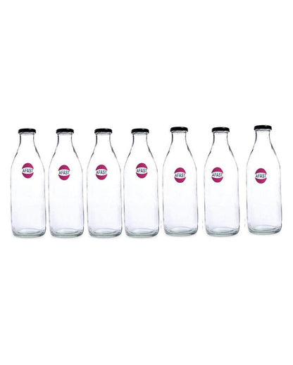 Clear Glass Water and Milk Bottle for Small Storage Needs Easy to Handle | 300 ML | 2 x 7 inches