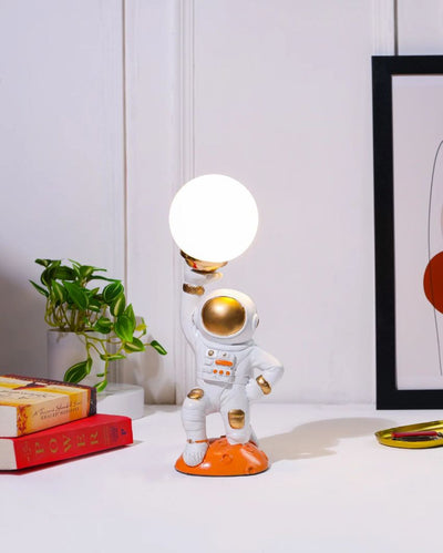 Futuristic Space Inspired Astronaut Resin LED Table Lamp | 5 x 4 x 9 inches