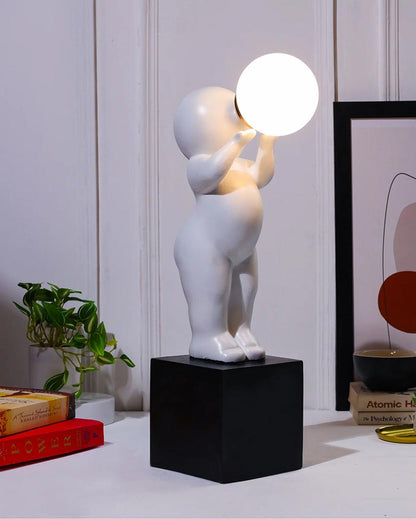 Sophisticated Elegant White Standing Angel Statue Lamp | 6 x 6 x 18 inches
