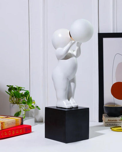 Sophisticated Elegant White Standing Angel Statue Lamp | 6 x 6 x 18 inches