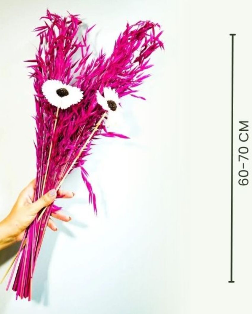 200 gram Pink Oats with 2 Sunflower Bunches | 28 x 2 x 2 inches