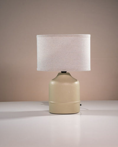 Premium Quality Ceramic Classic Ivory Off White Lamp | 12 x 8 x 4 inches