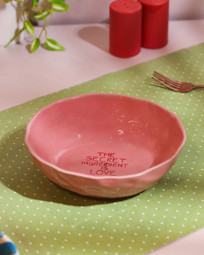 Charming The Secret Ingredient is Love Ceramic Bowl | 8 x 7 x 3 inches
