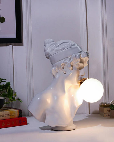 Timeless Classic White Resin Ballerina Sculpture Lamp | 10 x 10 x 15 inches
