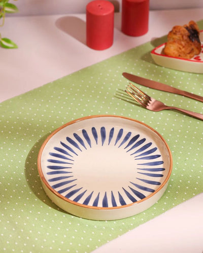 Stunning Radiant Sunburst Ceramic Serving Platter | 8 x 8 x 1 inches