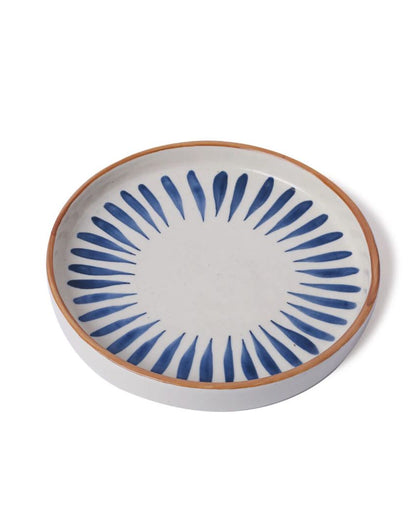 Stunning Radiant Sunburst Ceramic Serving Platter | 8 x 8 x 1 inches