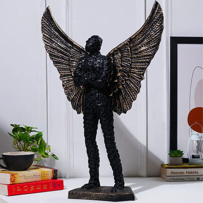 Lavish Flying Stone Man with Wings Sculpture | 15 x 5 x 23 inches