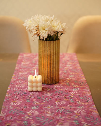 Blooming Cotton Table Runner