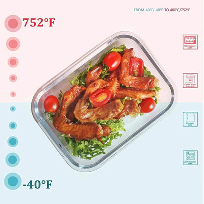 Borosilicate Glass Rectangle Food Storage Container | 2.2L