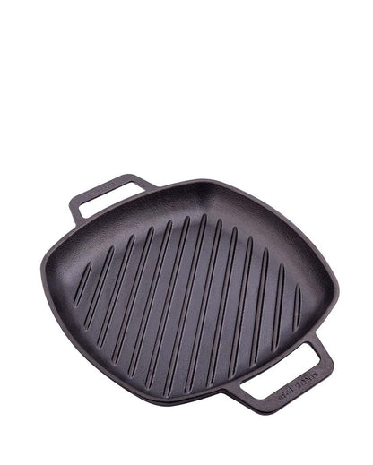 Square Cast Iron Grill Pan | Safe For All Cooktops | 13 x 10 inches