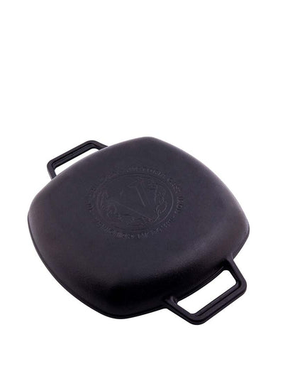 Square Cast Iron Grill Pan | Safe For All Cooktops | 13 x 10 inches