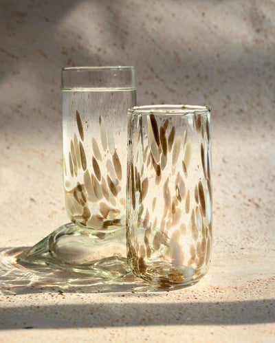 Vintage White & Gold Highball Glasses Set Of 2