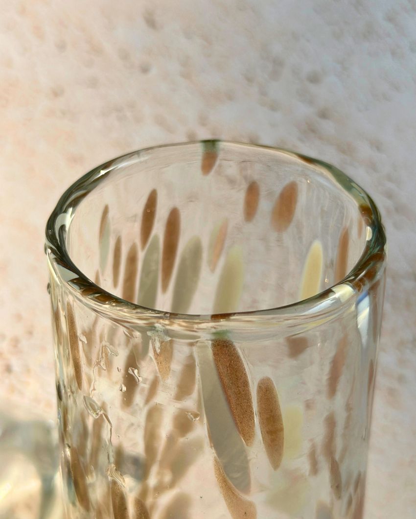 Vintage White & Gold Highball Glasses Set Of 2