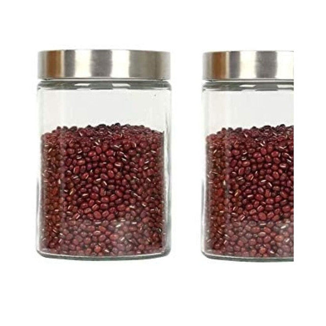 Agustin Borosilicate Glass Screw Jar With Steel Lid | 550ml