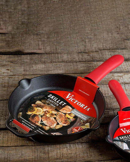 Red Silicone Skillets Handle Cover