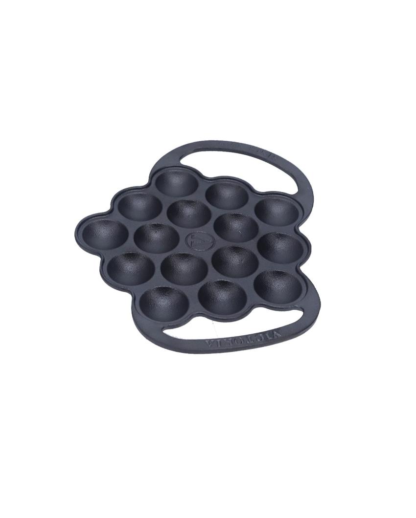 Preseasoned Cast Iron Poffertjes Pancake Pan | Safe For All Cooktops | 11 x 13 inches