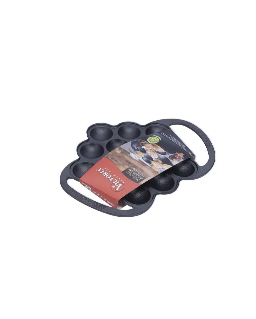 Preseasoned Cast Iron Poffertjes Pancake Pan | Safe For All Cooktops | 11 x 13 inches