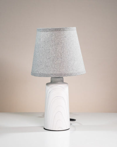 Elegant Home Ceramic Simple Elegance Grey White Lamp | 12 x 6 inches