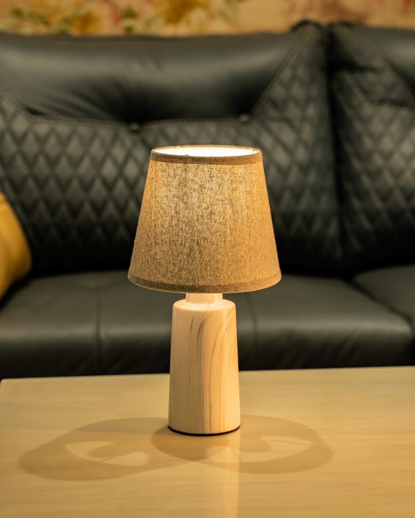 Elegant Home Ceramic Simple Elegance Grey White Lamp | 12 x 6 inches