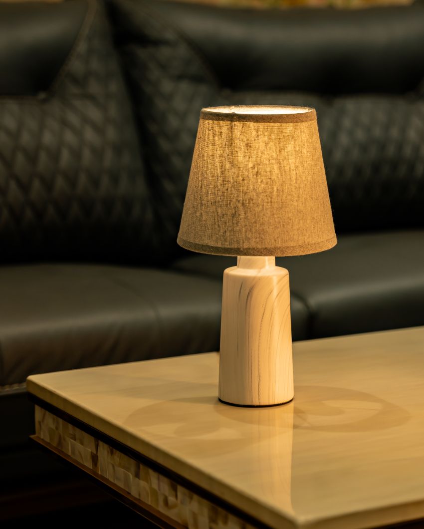 Elegant Home Ceramic Simple Elegance Grey White Lamp | 12 x 6 inches