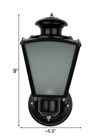 Classic Black Small Outdoor Wall Light