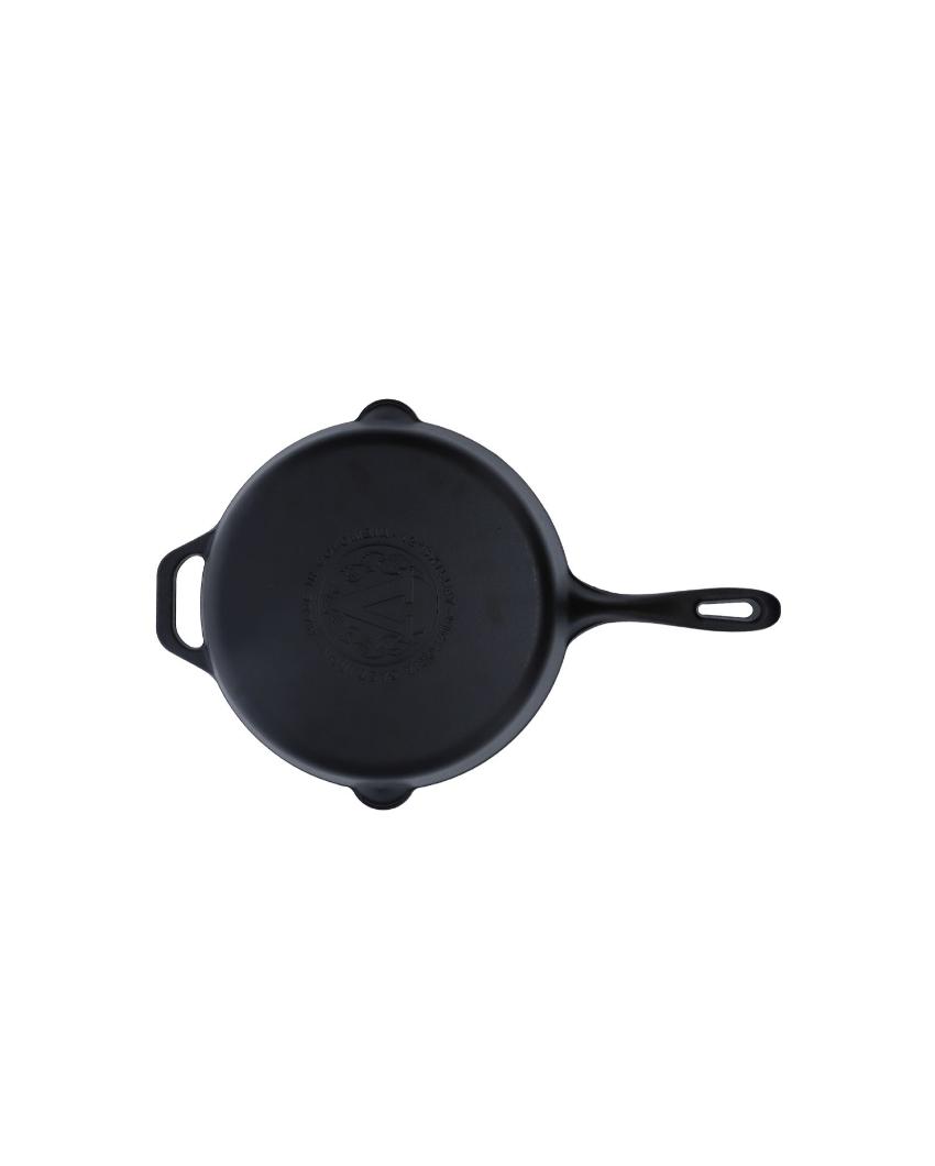 Large Cast Iron Frying Pan Non-GMO Flaxseed Oil | Safe For All Cooktops | 20 x 13 inches