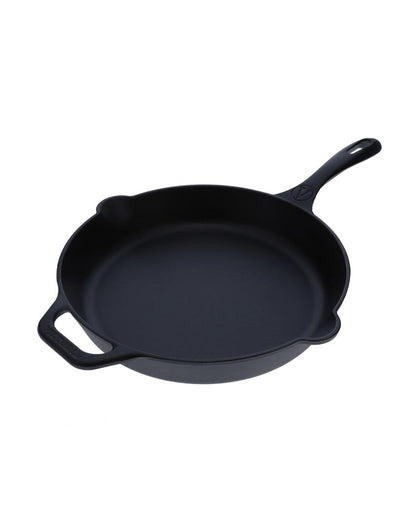 Large Cast Iron Frying Pan Non-GMO Flaxseed Oil | Safe For All Cooktops | 20 x 13 inches