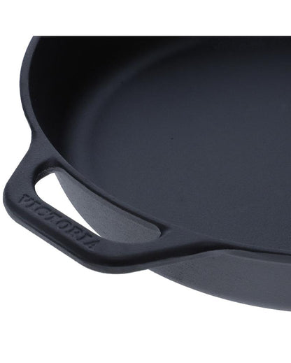 Large Cast Iron Frying Pan Non-GMO Flaxseed Oil | Safe For All Cooktops | 20 x 13 inches