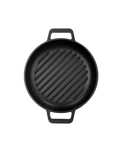 Grill Skillet Double Handle | Safe For All Cooktops | 10 x 13 x 2 inches