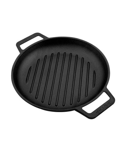 Grill Skillet Double Handle | Safe For All Cooktops | 10 x 13 x 2 inches