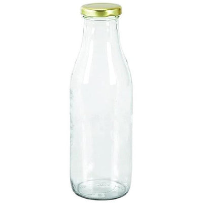 Clear Glass Food Grade Storage Jar for Beans and Pulses Large Capacity for Kitchen Use | 1000 ML | 3 x 10 inches