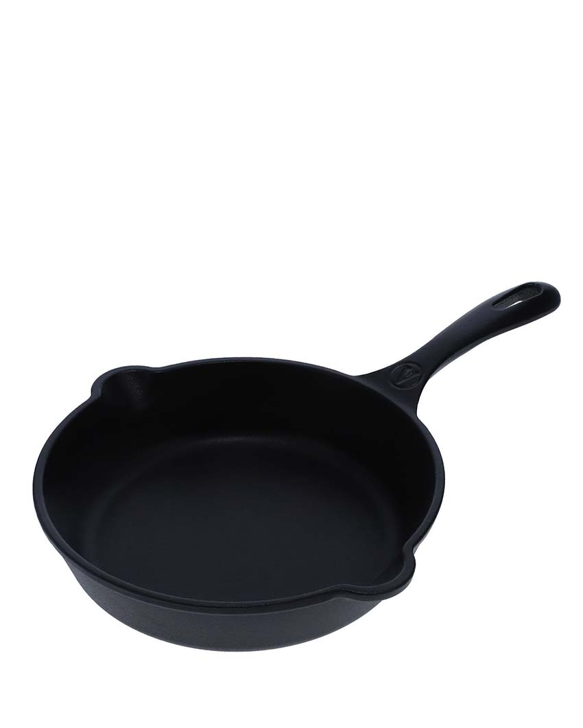 Small Cast Iron Skillet Pan Non-GMO Flaxseed Oil | Safe For All Cooktops | 13 x 8 inches