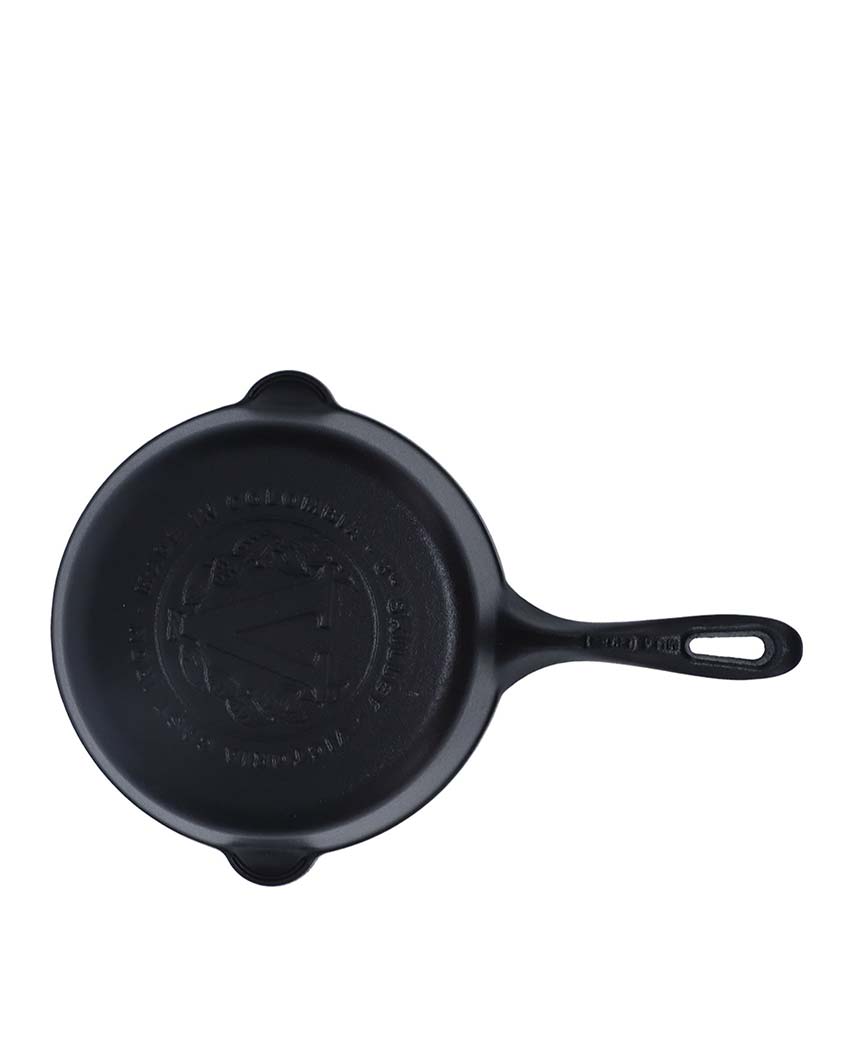 Small Cast Iron Skillet Pan Non-GMO Flaxseed Oil | Safe For All Cooktops | 13 x 8 inches