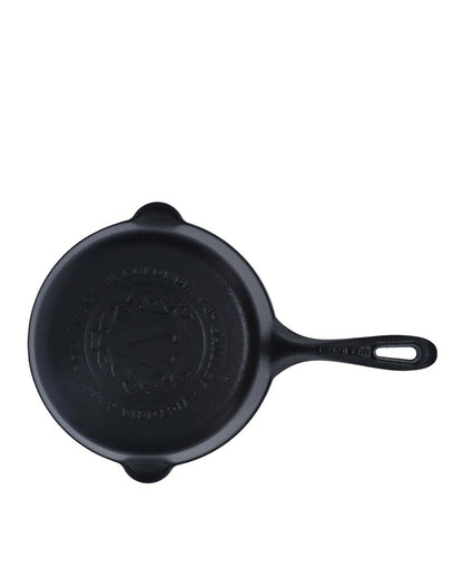 Small Cast Iron Skillet Pan Non-GMO Flaxseed Oil | Safe For All Cooktops | 13 x 8 inches