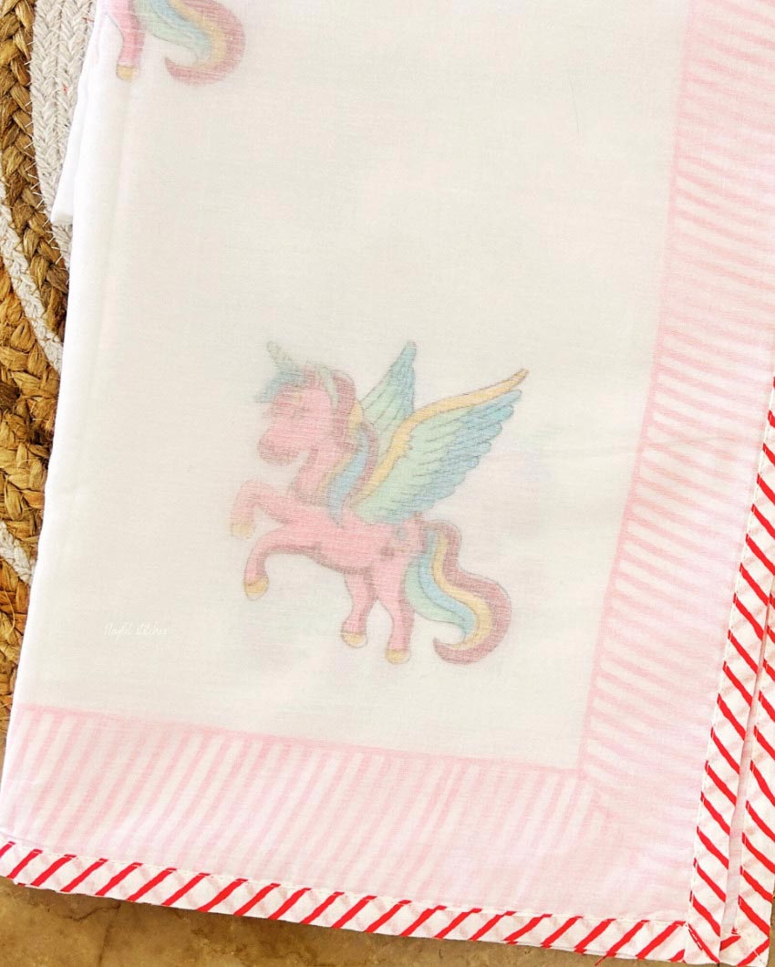 Unicorn Muslin Baby Dohar | 40 x 60 inches