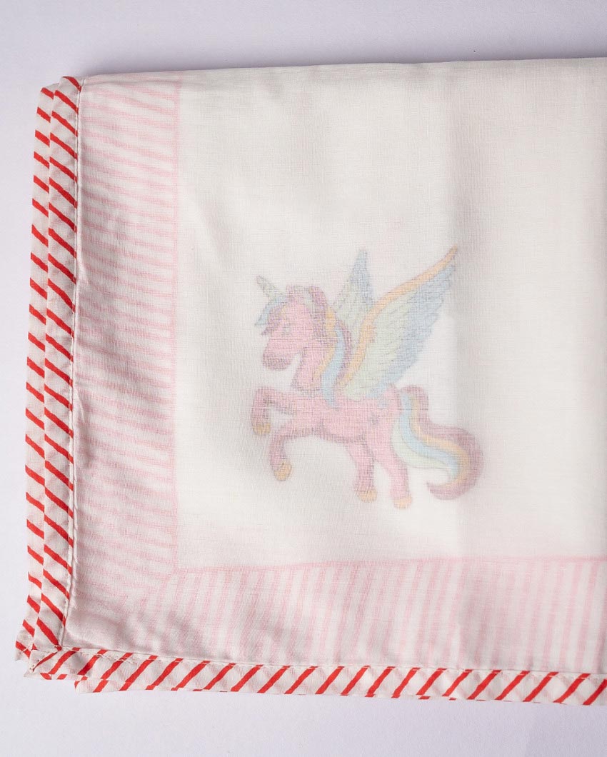 Unicorn Muslin Baby Dohar | 40 x 60 inches