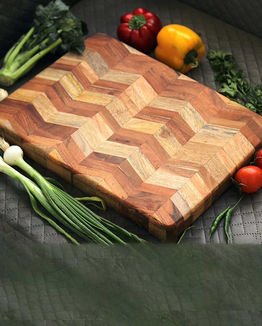 Unique & Durable 3D Printed Wood Cutting Board | 15 x 12 inches