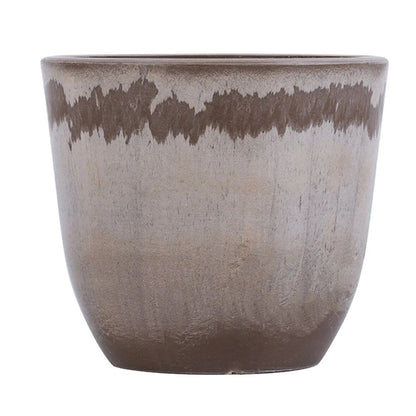 Sophisticated Taupe FRP Dark Grey Pots | Set of 6