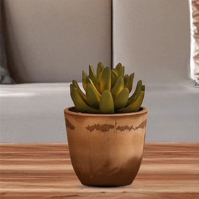Sophisticated Taupe FRP Dark Grey Pots | Set of 6