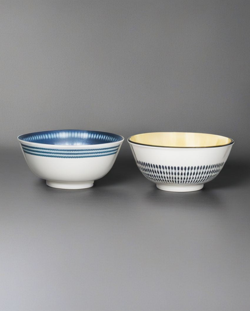 KitchenCraft Vibrant Glazed Stoneware Bowls | Set of 2 | 6 x 3 inches