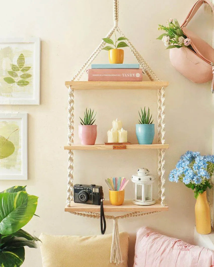 Boho 3 Layered Cotton Floating Shelf ( Already listed)