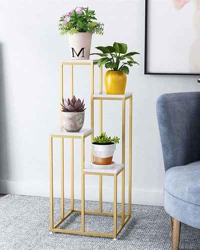 4-Tier Metal Pot Planter Stand | 16 x 32 inches